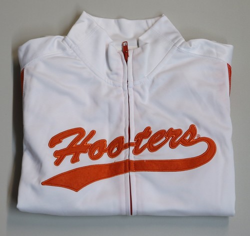 New AUTHENTIC HOOTERS Jumpsuit Track Warm Up Suit ▪ White/Orange ▪ XS ▪ X-Small - Picture 4 of 12
