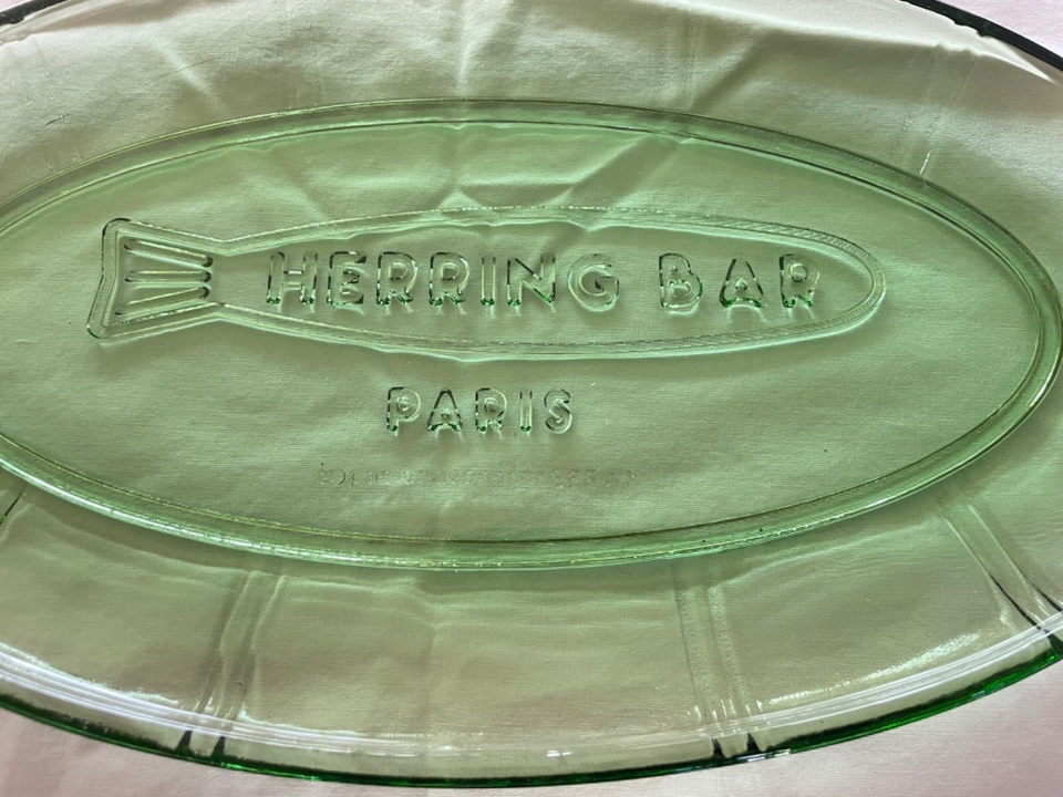 Paola Navone SERAX Herring Bar Paris Fish Jade Green Glass Plate eBay