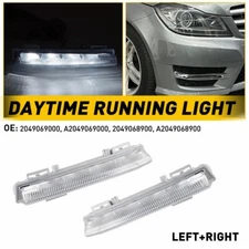 L+R Daytime Light Running Fog Light For 07-2014 Mercedes-Benz C-Class W204/S204