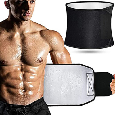 Men Fat Burner Belly Waist Trainer Body Shaper Sauna Sweat Belt for Weight Loss