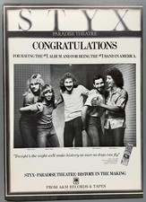 STYX 1981 vintage POSTER ADVERT PARADISE THEATRE