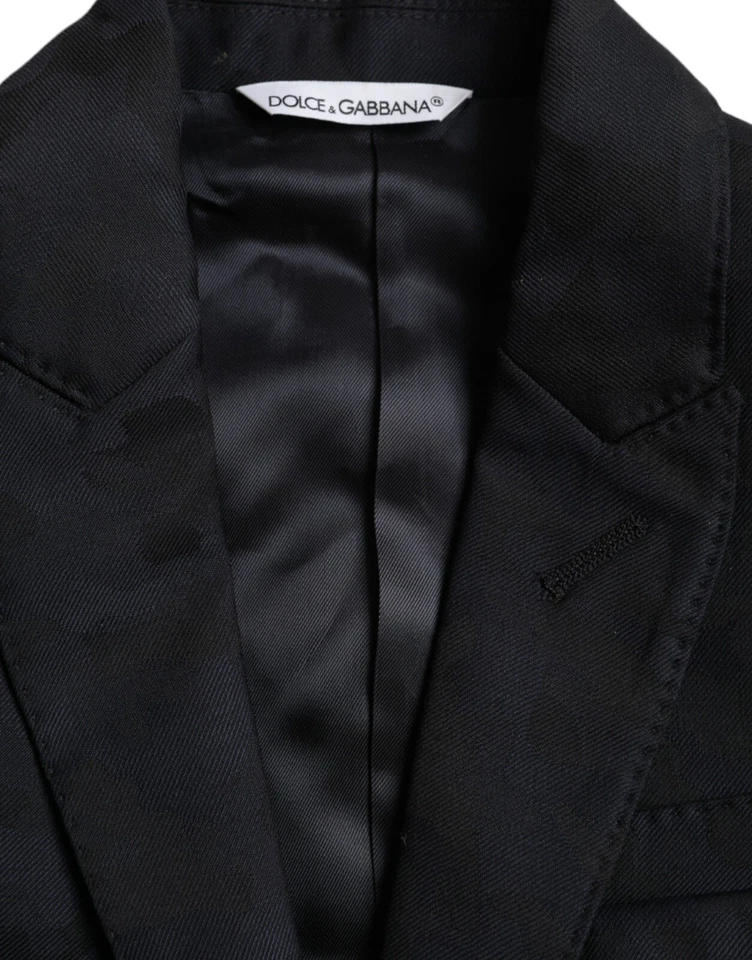 DOLCE & GABBANA Kids Black Jacquard 1 Button Suit Single Breasted s.Tag 5 Years Foto 3 de 4