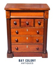 FEDERAL ANTIQUE STYLE MAHOGANY JEWELRY CHEST / DRESSER BOX