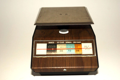 Antique Mail Scale - The Postage Computer by Park Sherman 6010 Walnut in Box