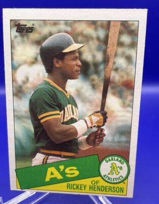 RICKEY HENDERSON 1985 Topps #115.  A's HOF