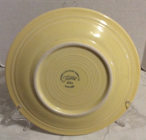 Fiestaware Pale Yellow Salad Dessert Plate Fiesta 7 1/4” HLC USA - Picture 2 of 2