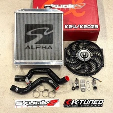 Skunk2 Driver Side Radiator Kit w K-Tuned Hoses For Honda Civic Integra K24 Swap