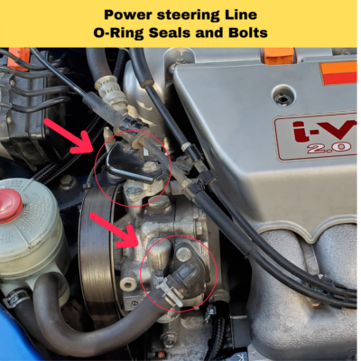 Power Steering Pump Line O-Ring Seal Kit - Compatible with Honda