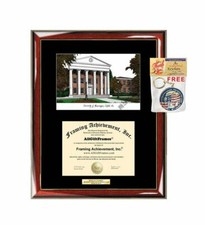 University of Mississippi Diploma Frame Lithograph OLEMISS Degree Framing Certif