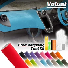 Velvet Suede Textured Sticker Decal Car Vinyl Wrap Self Adhesive Sheet Film DIY