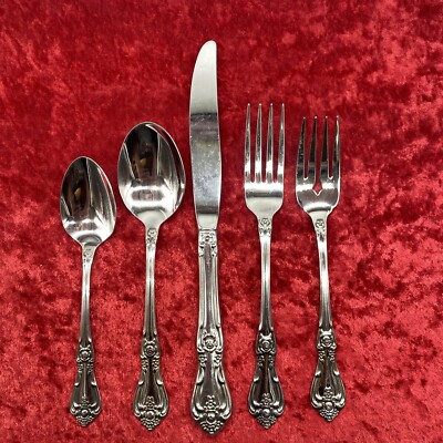 Oneida WM A. Rogers President Premier Stainless 5 Piece Place Setting RETIRED