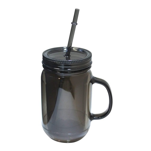 100% BPA 20 oz barattolo Mason tazza acrilica doppia parete con tazza tumbler di paglia con manico - Foto 32 di 81