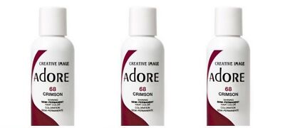 BL Adore Semi-Permanent Haircolor #068 Crimson 4 oz - THREE PACK