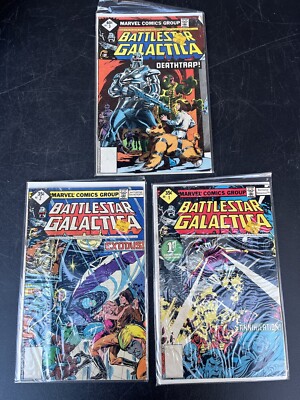 Lot Of 3 BATTLESTAR GALACTICA Comics FIRST ISSUE #1-3 Marvel 1979 | eBay