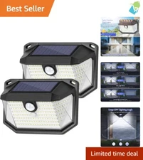 High-Performance Solar Motion Sensor Lights - 270° Wide Angle & Easy Install