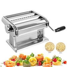 Fresh Pasta Maker Roller Machine Stainless Steel for Spaghetti Noodle Fettuccine