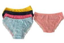 5 Women Bikini Panties Brief Floral Lace Underwear Size M L XL F302 