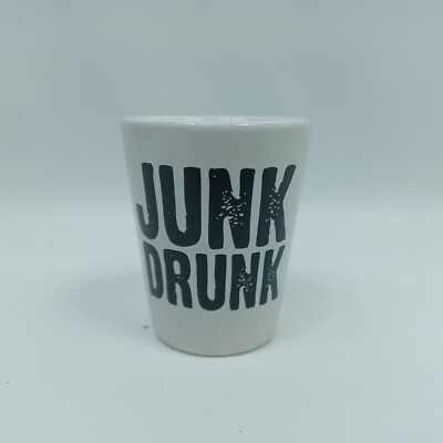Shot Glass White Antique Archaeology Junk Drunk Ceramic RARE