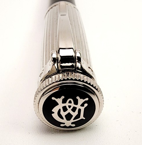 RARE DUNHILL SENTRYMAN CHASSIS BLACK AND SILVER BALLPOINT PEN NWE2613 NEW W/ BOX - Picture 5 of 20