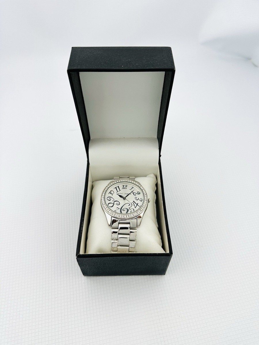 Betsey Johnson Women's BJ4128 Crystals Bezel Stainless Steel