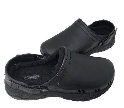 Skechers Men's Foamies Creston Ultra Lined Cozy Vibez Blk Clogs Size:8 129P