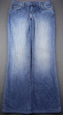 Vintage 2004 Women Blue Cult Jeans Boot Cut Mid Rise USA Size 27 (Msr 29x29)