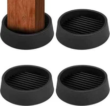 2 X 2 Rubber Caster Cups, round Non Slip Furniture Pads, Non Skid Furniture Cups