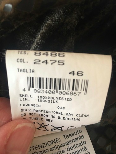 Authentic Giorgio Armani Brown Snakeskin Texture Jacket — Size 10 - Picture 11 of 12