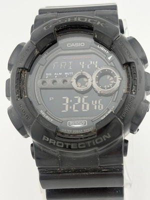 Casio G-Shock GD-100 Digital Watch Black 51mm Great shape - just needs a clean!