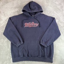 Vintage Y2K Billabong Hoodie Mens XL Blue Navy Surf Skate Grunge Baggy Logo