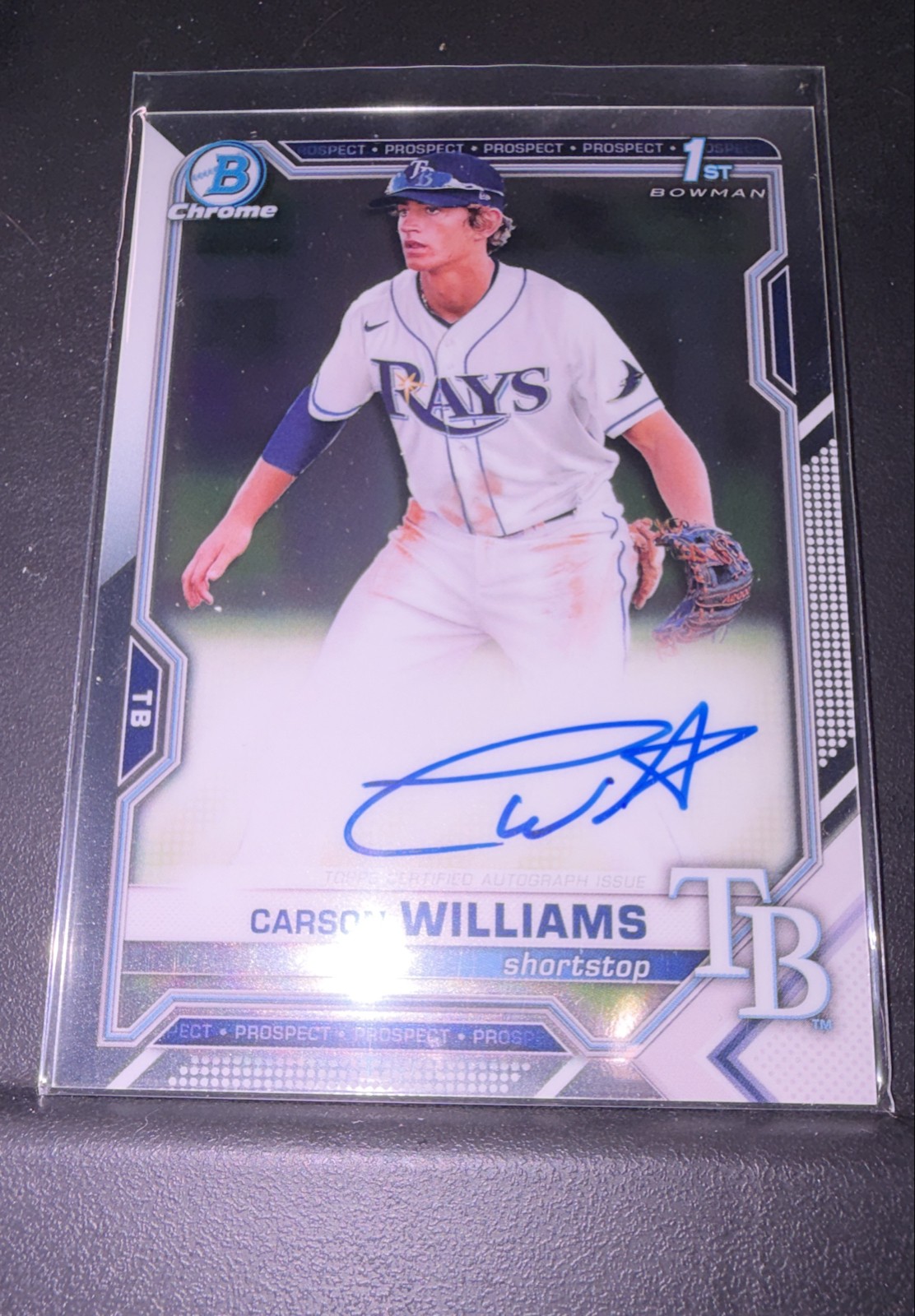 2021 Bowman Draft - Chrome Draft Pick Auto Carson Williams #CDA-CW (AU, RC)