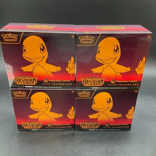Lot of (4) Pokemon Center Obsidian Flames Elite Trainer Box SEALED PC ETB