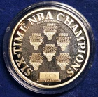 Chicago Bulls 6 time NBA Champions 1 oz .999 fine silver medallion Enviromint !!