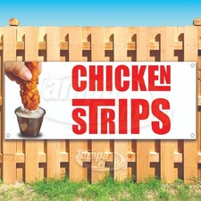 CHICKEN STRIPS Advertising Food Snack Vinyl Banner Flag Sign USA SB11163