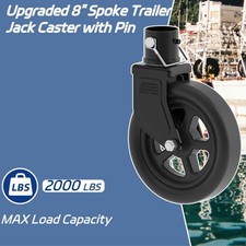 2000lbs 8 Trailer Jack Swivel Caster With Upgraded Spoked Wheel And Pin For Rv 2000lbs 8 Trailer Jack Swivel Caster With Upgraded Spoked Wheel And Pin For Rv