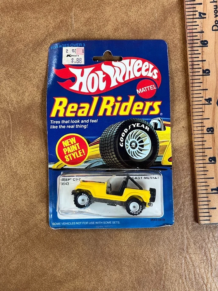 1982 Hot Wheels Real Riders Yellow Jeep CJ-7 9543 Snake NIP *Read* - Image 3 of 4