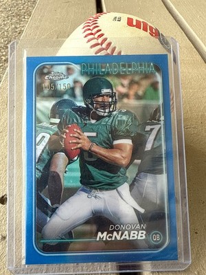 Donovan McNabb 2024 Topps Chrome Football Blue Refractor #105/150! #157 Eagles