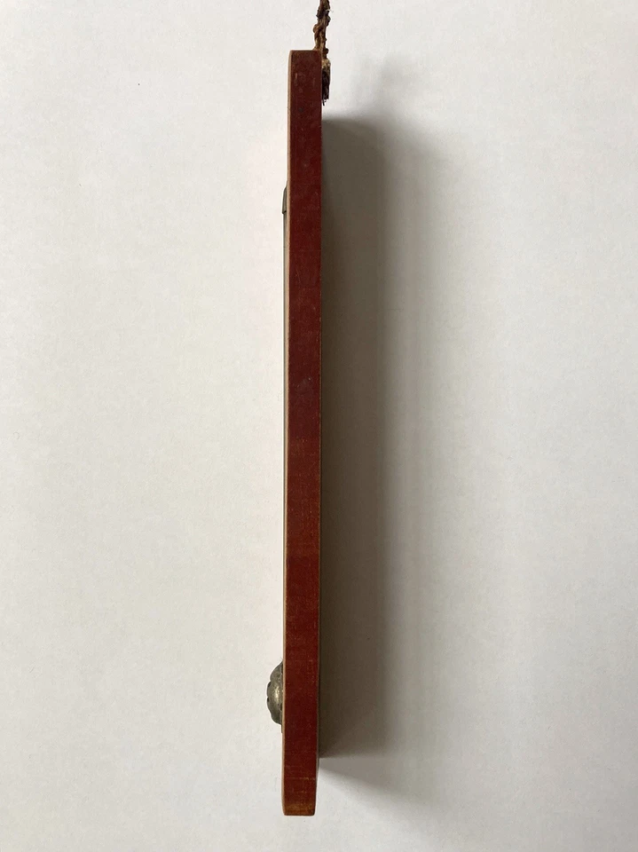 PETIT THERMOMÈTRE ANCIEN EN BOIS NATUREL ART DÉCO VERS 1930 en TB ÉTAT - Photo 4/4