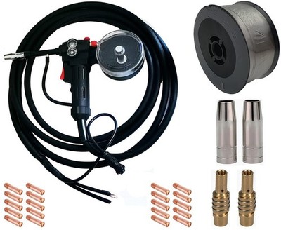 PreAsion 200Amp Aluminum Spool Gun Torch Welding Gun 16.4ft Cables Fit Miller
