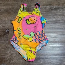Vintage Fruit Swimsuit Toddler Girls 2T JPI Company Bright Colorful Swimwear