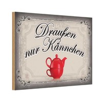 Holzschild 20X30 Cm Kaffee DraußEn Nur KäNnchen Essen Trinken Deko Geschenk Holz