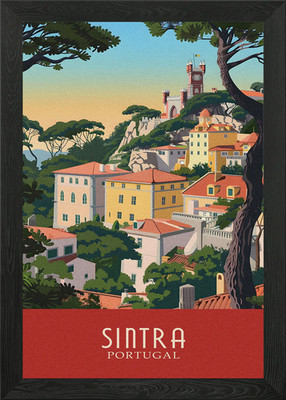 Sintra Stadt Portugal Gerahmtes Wandbild Poster Leinwanddruck Bild