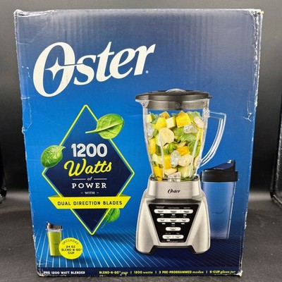 Oster Pro 1200 7 Speed Blender Brushed Nickel Includes 24 oz Blend-N-Go Cup NIB