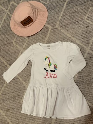 Girl s Dress & Hat For  AVA  Dress Size 2T Hat 50 CM (2-3) Item# 1666