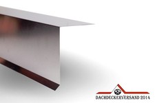 2m Ortgangblech Ortblech 0,8 mm stark Alu Aluminium natur Flachdach Dach 