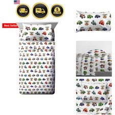 Kids Sheet Set with Fitted, Flat Sheets Pillow Cover - Ultra-Soft Bedding w...