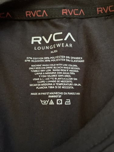 New RVCA Sport Workout Loungewear Casual Men's Soft Stretch Tee Shirt Size XL - Picture 3 of 6