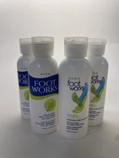 4 Avon Foot Works Restorative Milky Foot Soak Epsom Salt 3.4 Fl Oz New Sealed