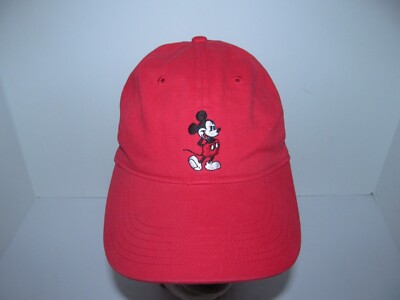Disney MICKEY MOUSE Embroidered Logo OSFM Red 100% Cotton  display picture 2