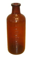 Vintage Amber 250 Mils Apothecary Medicine Bottle (No Stopper)